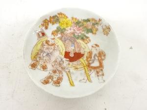 色絵　唐子小皿